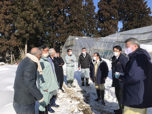 大雪災害現地調査（Ｒ３.１．７ 県南）