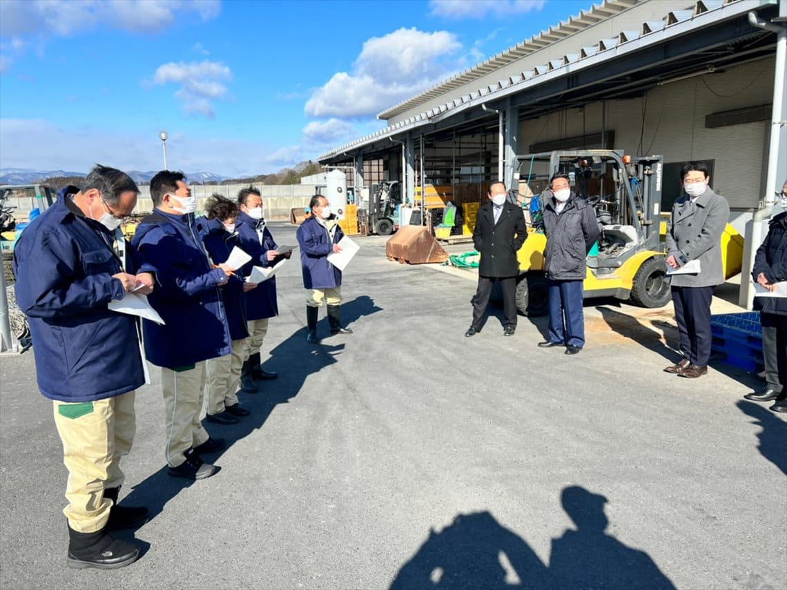 トンガ沖海底火山噴火による津波被害調査 (R4.2.2 山田町、陸前高田市、大船渡市)