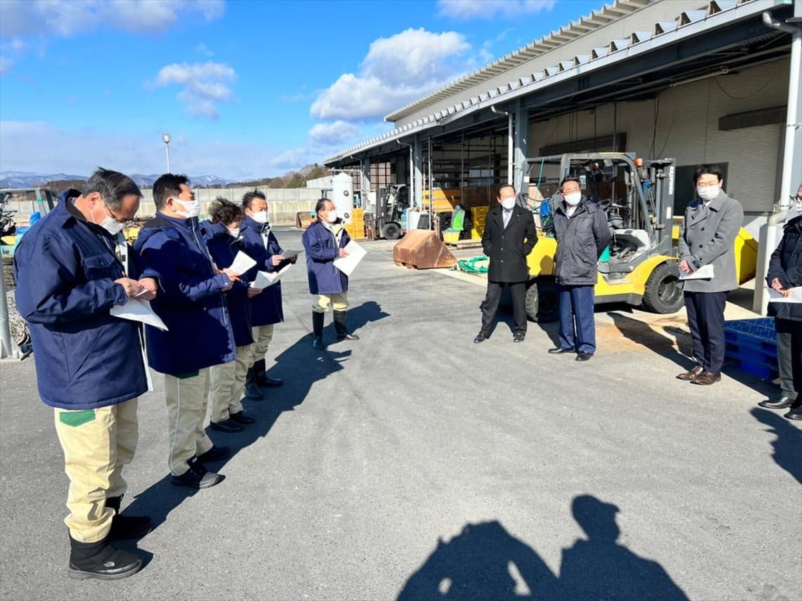 トンガ沖海底火山噴火による津波被害調査 (R4.2.2 山田町、陸前高田市、大船渡市)