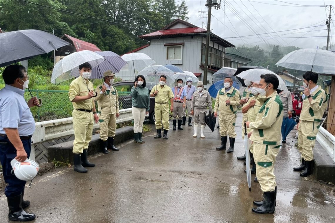 ２０２２．０８．１０ 大雨被害調査の実施（R4.8.9～10 県北地域）