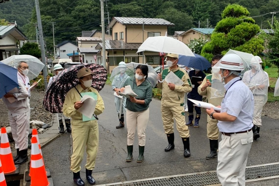 ２０２２．０８．１０ 大雨被害調査の実施（R4.8.9～10 県北地域）